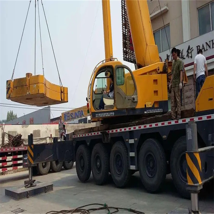 诸暨当地吊车出租|机器吊装|75吨|工厂搬迁服务